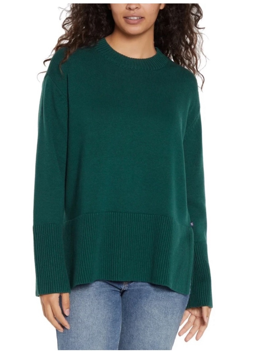 GAP Women's Crewneck Long Sleeve 100% Cotton Pullover Green XXL